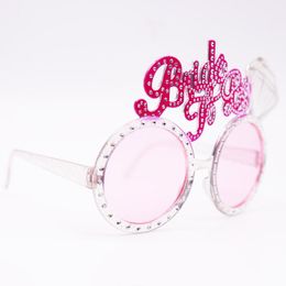 hen party glasses Canada - 1pc New Pink Bling Diamond Ring Bachelorette Hen Party Supplies Bridal To Be Glasses Bride Sunglasses Eye Decoration Photo props1