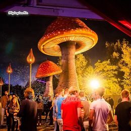 Outdoor Giant Inflatable Mushroom Replica 5m Air Blown Mushrooms Balloon For Park And Concert Stage Decoration