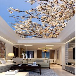 beautiful scenery wallpapers Orchid Living Room Bedroom Ceiling Mural 3d ceiling murals wallpaper