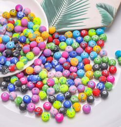 Other 100Pcs 8mm Mixed Natural Stone Bracelet Beads Glass Loose Round Beaded For DIY Jewelry Making Charms Necklace Earing Accessories