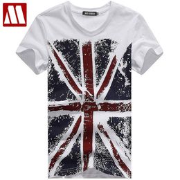 2020 New Summer Fashion British flag Printed t-shirt Men's V neck t shirts ,Union Flag Short sleeve Cotton t shirt for Men S-5XL LJ200827