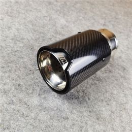 1 piece Auto Part Real Carbon Fibre Exhaust pipes Mufflers Tips For M2 M3 M4 M performance Glossy Black Muffler tip Length 170 mm Car Accessories