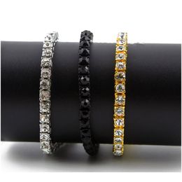 Karopel 3 Colour 8inch Chains Men Hip Hop Bracelets Iced Out Shining Cubic Zirconia Tennis Men's Bling Bling Crystal jllacl