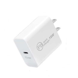 USB C Wall Charger 18W Power Delivery PD Quick Charge Adapter TYPE-C Plug Fast Charging for Smartphone Samsung Xiaomi