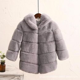 New Winter Girls Fur Coat Elegant Thick Warm Baby Girl Faux Fur Jackets Coats Parka Kids Outerwear Clothes Kids Coat LJ201124