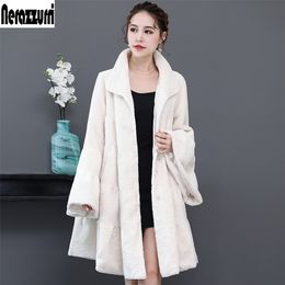 Nerazzurri Luxury runway faux fur coat women full skirt flare sleeve Fluffy faux shearling jacket Plus size outerwear 5xl 6xl 201210