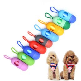 Dog cat garbage bag case Space capsule convenient clean dog poop bag outdoor park Dog Walking pet dogs supplies will and sandy drop ship