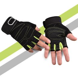 Cycling MTB Mountain Bike Half Finger Men Gym Fitness Gloves Non-slip Sports Exercise Q0107