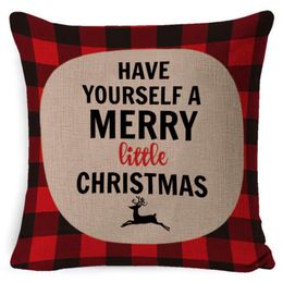 Christmas Pillow Case Snowflake Elk Printed Pillow Covers Linen Decorative Pillow Cushion Cover Xmas Home Decor 39 Designs BT5647
