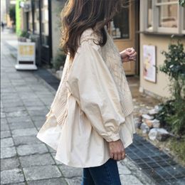 Autumn Vest Shirt Fake Two-piece Temperament Korean Women Japan New Loose Casual Pullover Lady Round Neck Fashion Tops Pullover 201201