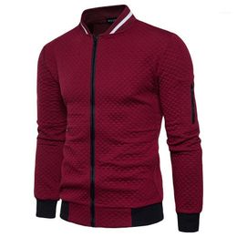 Fashion Hoodies Brand Men Lattice Sweatshirt Male Men'S Sportswear Hood Hip Hop 2018 Men Sudaderas Hombre baseball Zipper coat11