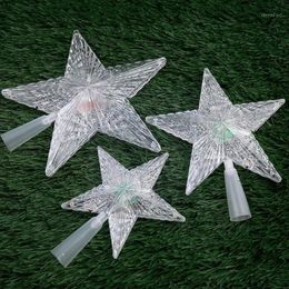 Christmas Decorations Star Tree Topper Led Top Snowflake Holiday Ornament Decor Hanging Xmas Party T4t5