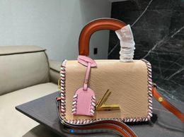 designers bags lock Handbag Purse Genuine Leather Messenger Bag Embroidery Shoulder Strap Crossbody Flap Handle Totes267P