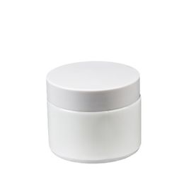 2022 NEW 15g 30g 50g Pure White Glass Cream Jars Empty DIY Bottles with Plastic Caps Face Care Makeup Tool