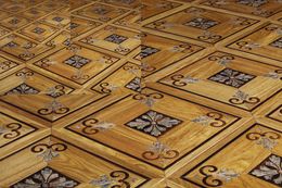 Shell Marquetry wood floor Kosso Parquet carpet cleaning household home decoration art medallion inalid flooring interior wallpaper tiles