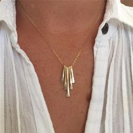 925 Silver Tassel Necklaces handmade Jewellery 14K Gold Filled Pendant Vintage Boho Choker Kolye Hammered Boho Jewellery For Women Q0531