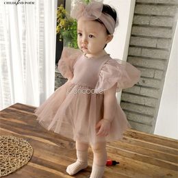 Baby Girls Dress Newborn Princess Baby Dress For Girl Birthday Party Wedding Infant Baby Girl Clothes Cotton Baptism Dress LJ201221