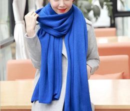 Schals Frauen Herbst und Winter Koreanische reine Farbe Kaschmir gestrickte Wolle Lätzchen für Männer Hersteller Großhandel1