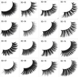 3D Mink Eyelashes False Eyelashes 100% Mink Eyelash Extension 5d Mink Lashes Thick Long Dramatic Eye Lashes 36 Styles with box gift