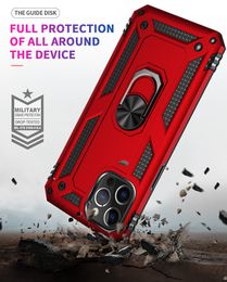 Metal Finger Ring Bracket Car Holder Hard Cases For LG Stylo 7 5g 4g 6 5 K22 K51S K40S K92 K61 K51 Stylo7 Shockproof Hybrid Impact Combo Heavy Duty Defender Armor Cover