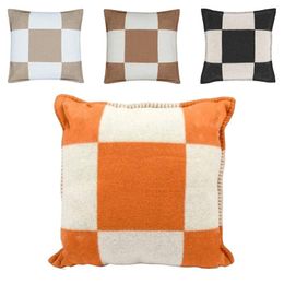 45*45cm Letter Decorative Pillow Case Cashmere Pillowcase Woven Jacquard 65*65cm Cushion Cover Sofa Pillowcases Wool Covers For Sale