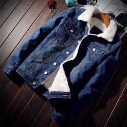 Winter Fashion Mens Jean Coats And Jacket Outwear Male Cowboy Trendy Warm Fleece Denim Jackets Warm Autumn Long Sleeve Puffy LJ201215