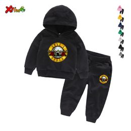 Kids Clothing Guns music hip hop Casual Boys Cartoon Sports T-shirt Pants 2pcs/Set Infant Outfit Kids Clothes Suit Tracksuits LJ200915