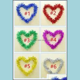 Christmas Color Strips Wedding Garland Wreaths Holiday Decoration Marriage Roomroom Ribbons Garten Dance Venue Layout Drop Delivery 2021 Dec