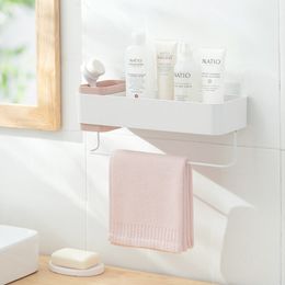 Bath Accessory Set Household Supplies Bathroom Storage Rack Wall-Mounted Magic Stickers Punch-Free Toiletries Storage Box