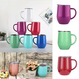 With handle egg shape cup 304 stainless steel Egg cups U-shaped mug Portable Insulated Mugs T9I001082