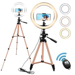 Selfie Led Photo Lampe Ring 26Cm Light With 130Cm Tripod Anillo De Luz Para Maquillaje Ringlight Kit For Video Youtuber Stream