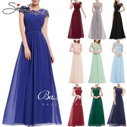 Autumn and Winter New European and American Solid Color Evening Dress Long Dress Chiffon Dress Evening Gown LJ201124
