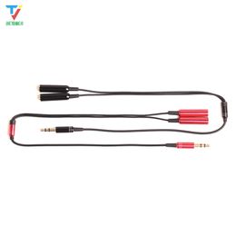 3.5 mm Stereo Mini Jack 1 Female to 2 Male Y Splitter Earphone to PC Computer Audio Cable for Earphone to Computer 500pcs/lot