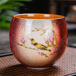 Retro Individual Tea Bowl Cup Household Drinking Mug Kiln Change Tea Cup Ceramic Tea Set Single Cup