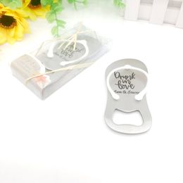 50PCS Printing LOGO Flip Flop Bottle Opener Personalised Wedding Favours Sandal Beer Openers in Gift Box