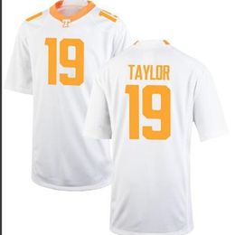 CUSTOM 2019 NEW PLAYER Tennessee Vols Darrell Taylor #19 real Full embroidery College Jersey Size S-4XL or custom any name or number jersey