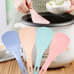 Lovely Kitchen Ladle Non Stick Rice Paddle Meal Spoon Wheat Straw PP Household Rice Spoon Kitchen Table Serving Accessories