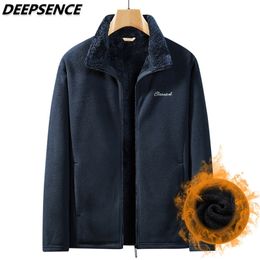 Men's Winter Fleece Jackets Coats Windproof Warm Outdoor Fashion Casual Streetwear Men Clothing L-7XL Big Size 220301