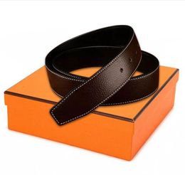 Belt Cowhide Genuine Leather for Men Fashion Smooth Buckle with Letter h Belts Cinturones Hombre C18110103