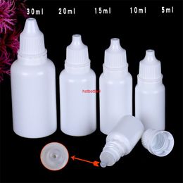 White Empty 5ml 10ml 20ml 30ml Eye Care Liquid Dropper Sample PE Squeezable Eyes Drop Refillable Bottlespls order