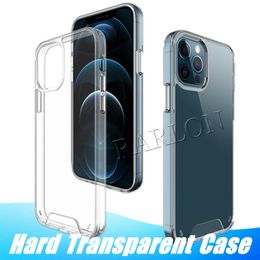 Premium Space Transparent Rugged Clear TPU PC Shockproof Hard Case for iPhone 12 Mini 11 Pro Max XR XS 6 7 8 Plus Factory sales
