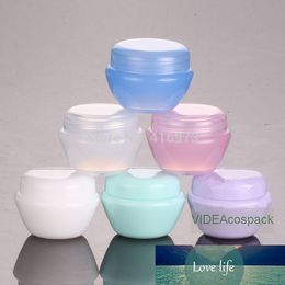 500pcs/lot 5ml mushroom shape plastic cream jar 5g round PP jar