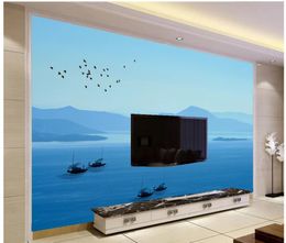 Custom photo wallpapers for walls 3d mural wallpaper Modern Idyllic landscape and lakeside landscape new Chinese background wall mural decor