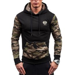 ZOGAA Mens Hoodies Casual Fashion Streetwear Stitching Camouflage Cotton Sweatshirts Men 4 Colors Plus size XS-5XL 2020 Hoodie C1117