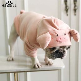 HSWLL Spring and Autumn New Pig Sweater Pig Years Creative Pet Clothes Cat Clothes Small Dog French Bulldog 201114
