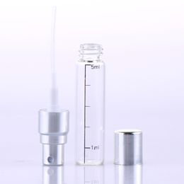 Scale On Bottles 2.5ml 3ml 5ml 10ml Glass Perfume Bottles Clear Spray Bottles Empty Scent Packaging Tube With Metal Cap