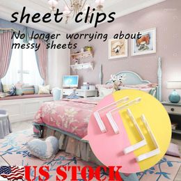 Hooks & Rails 4pc Triangles Bed Sheet Mattress Holder Fastener Grippers Clips Suspender Straps Household Convenient Clips1