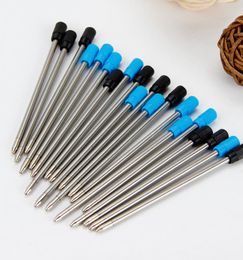 1.0mm Rotating Metal Pen Refill Special Ballpoint Pen Refill Rod Cartridge Core Ink Recharge Black Blue Ink