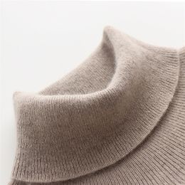 Man Sweaters 100% Pashmina Knitting Pullovers New Arrival 8Colors Turtleneck Pure Cashmere Jumpers Winter Warm clothes Tops 201105