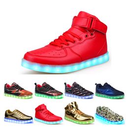 Casual luminous shoes mens womens big size 36-46 eur fashion Breathable comfortable black white green red pink bule orange two 67